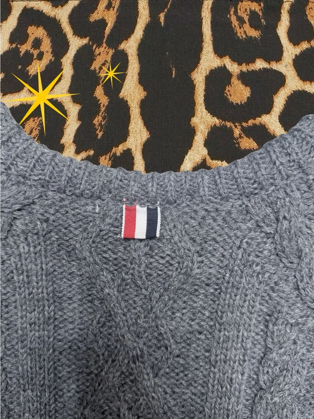 THOM BROWNE. | 100% Wool | New York Gray Cable Knit Sweater | Men’s Size 4